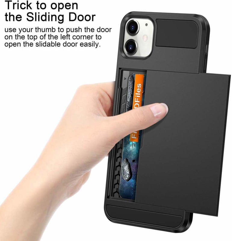 iPhone 11 Slide Armor hoesje met pashouder