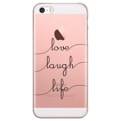 iPhone 5 / 5S / SE TPU hoesje Love Laugh Life