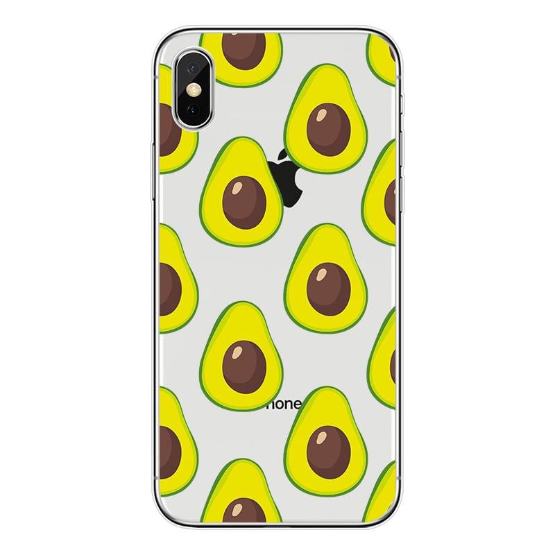 iPhone X / Xs Soft TPU Avocado Print hoesje