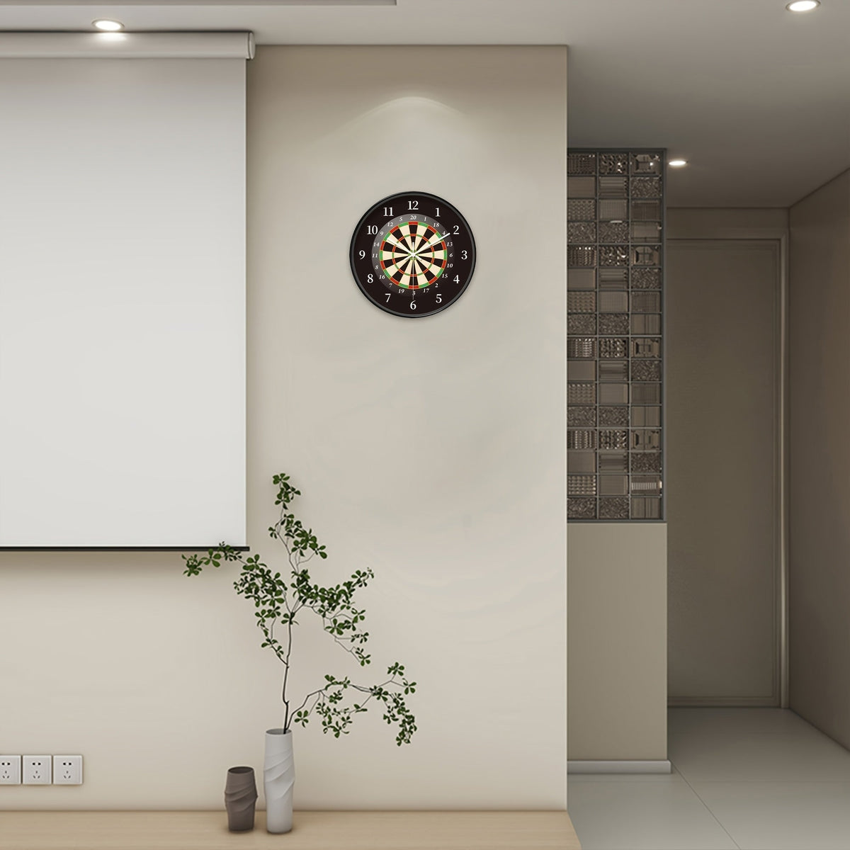 Dartbord wandklok