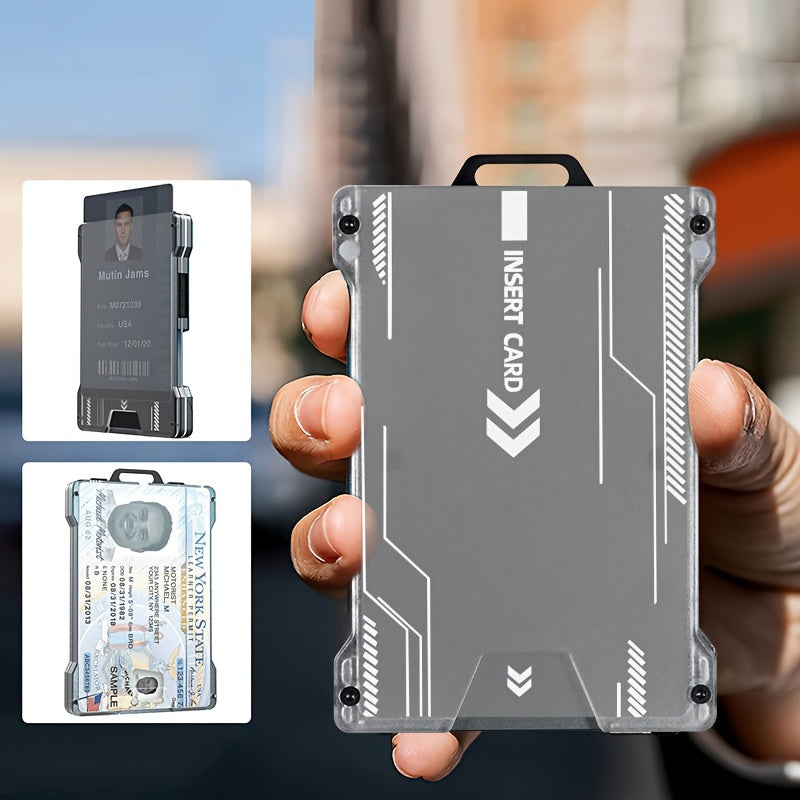 Aluminium RFID-kaarthouder met badgevenster