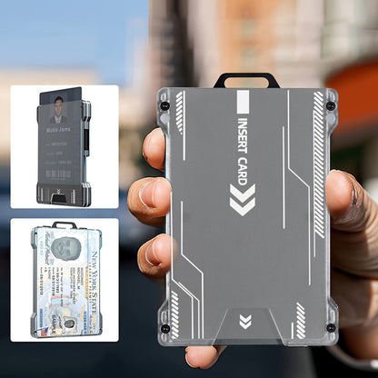 Aluminium RFID-kaarthouder met badgevenster