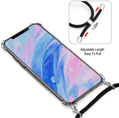 iPhone 15 crossbody transparant TPU hoesje