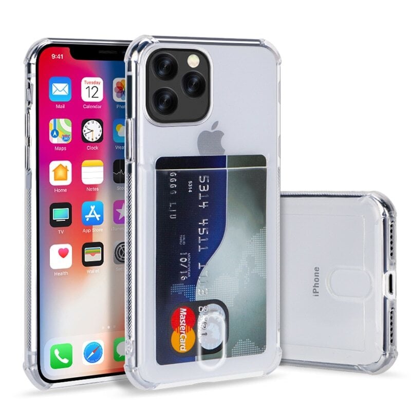 iPhone 13 Pro transparant TPU hoesje met pasjeshouder