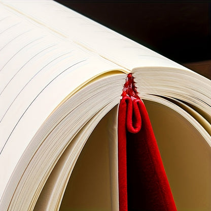 Vintage kunstleren notitieboek met bladwijzer
