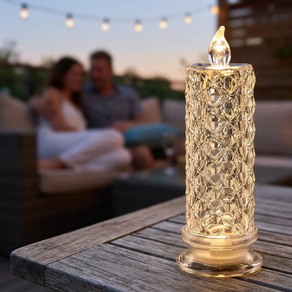CrystalShine glitter-kaarslamp op batterijen