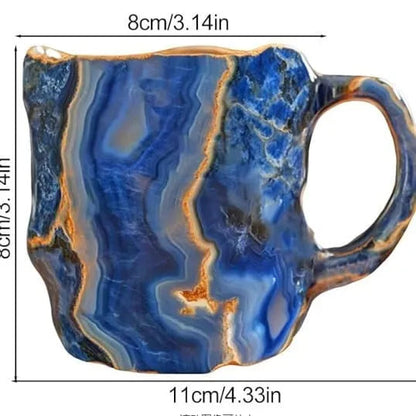 AuraStone handgemaakte koffiekop van mineraalsteen