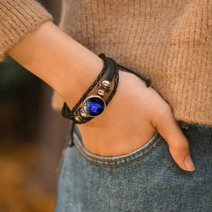 Hemels Harmonie leren sterrenbeeld armband
