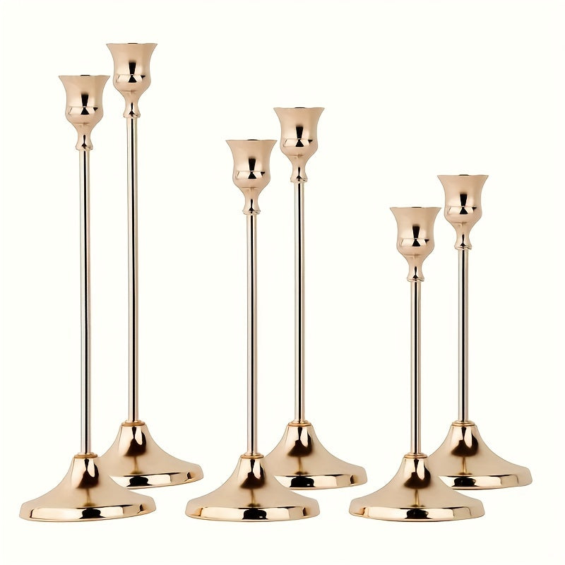 Goudlicht vintage kaarsenhouderset