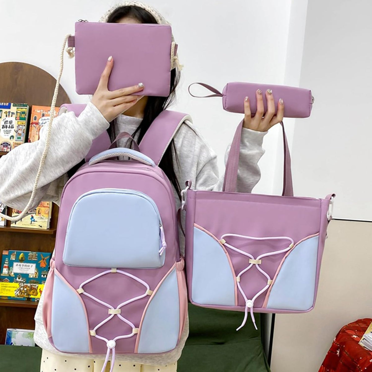 Schooltas studentenrugzak set