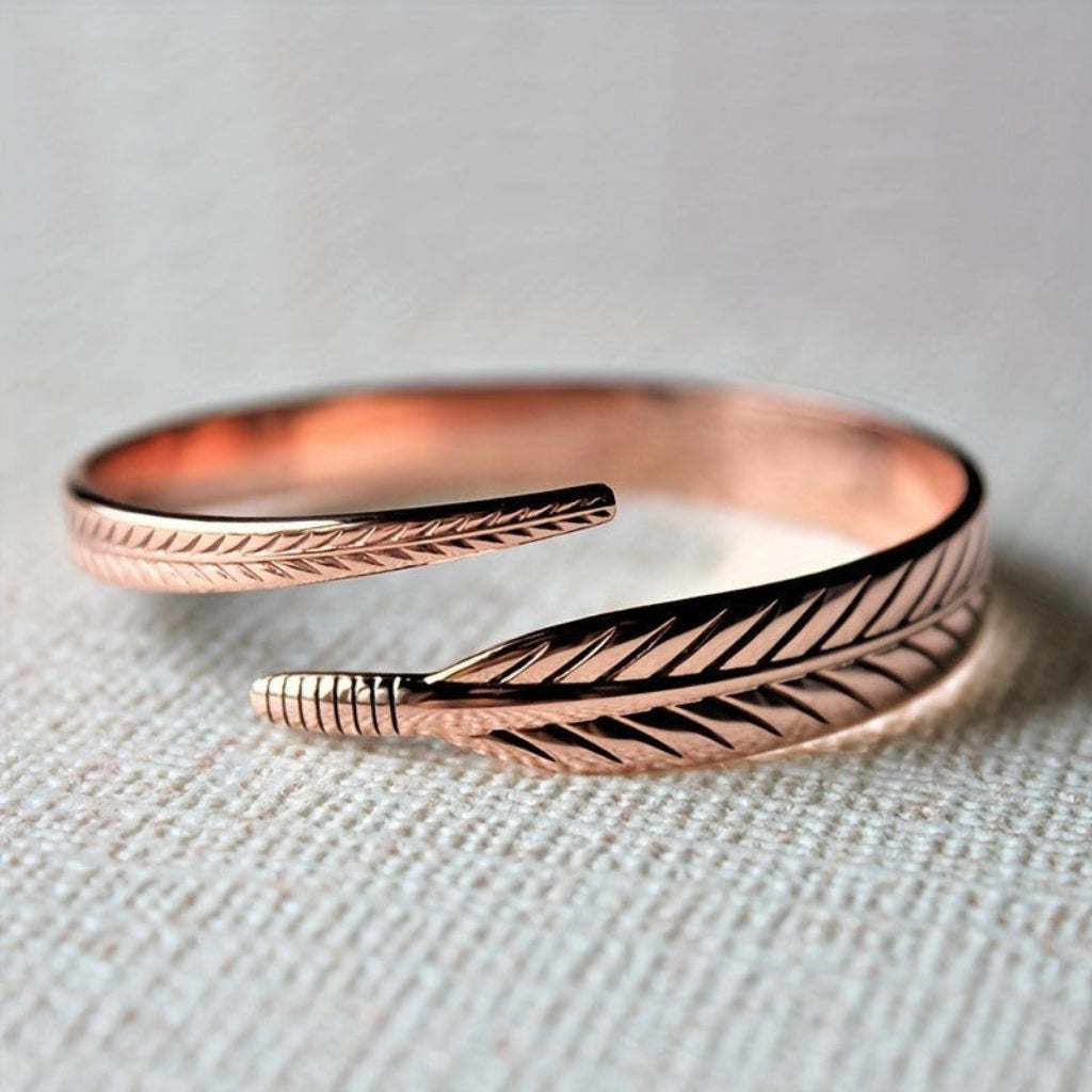 Retro dames armband met bladmotief