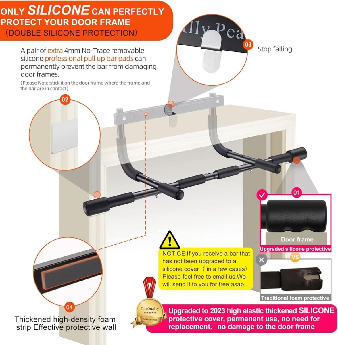 PowerGrip stalen optrekstang voor deurpost