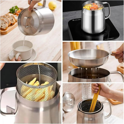 SnackMaster Pro compacte ronde frituurpan