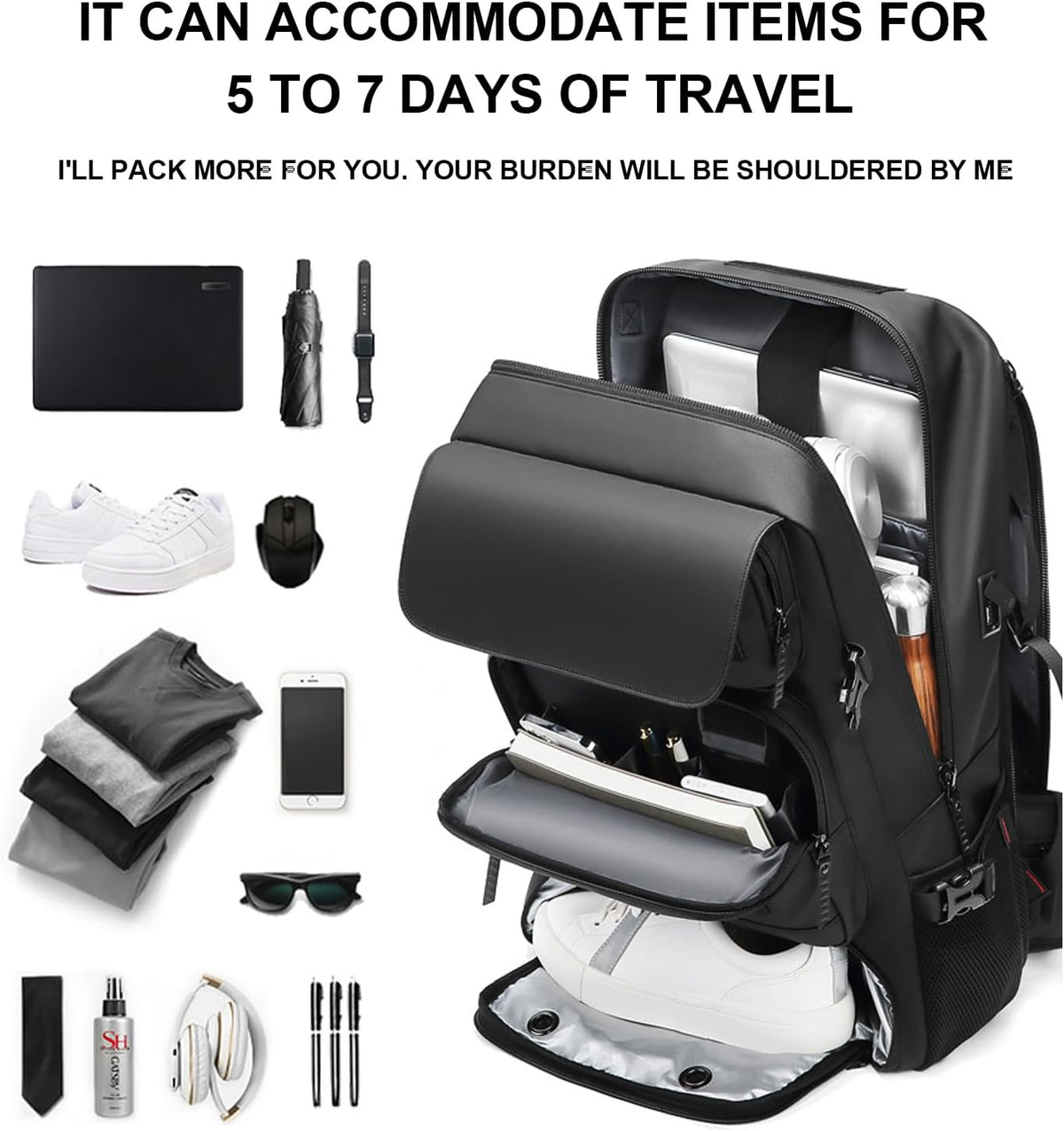 TravelPro 50L waterdichte reisrugzak