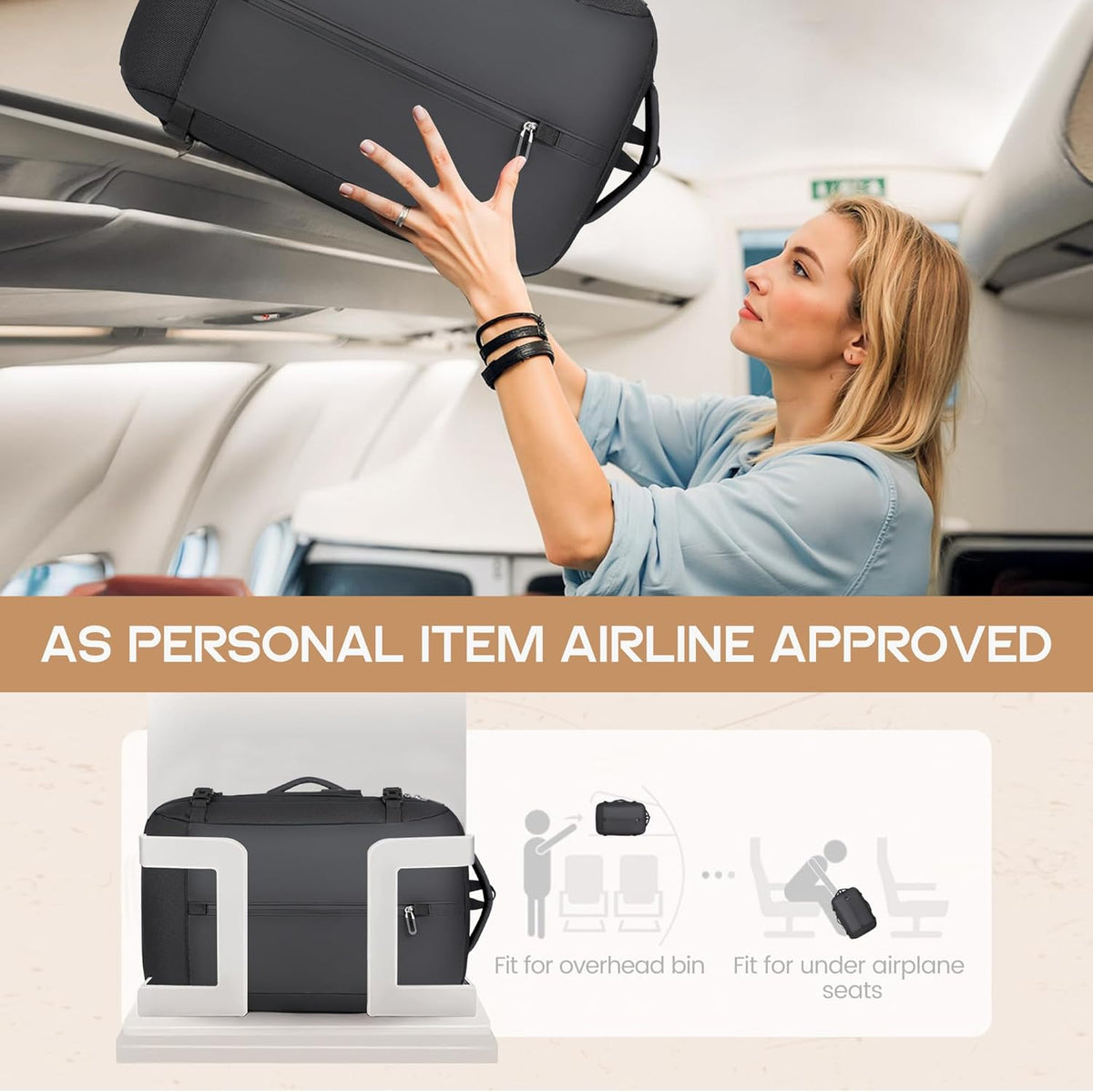 AirVoyage uitbreidbare reisrugzak