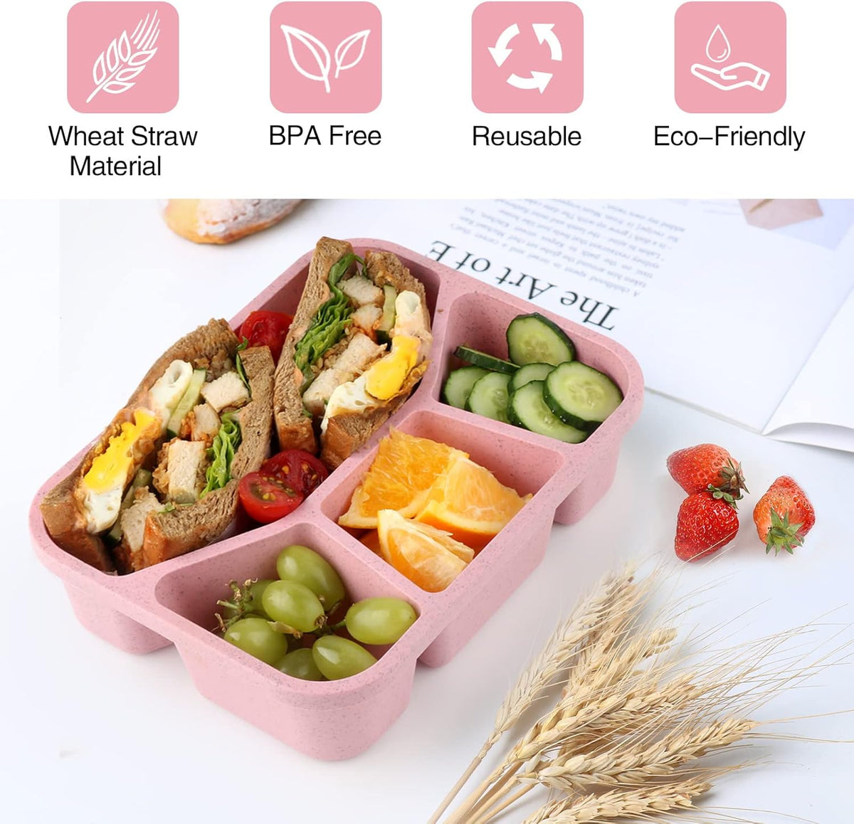 BentoBox Pro herbruikbare snackdoos 4-pack