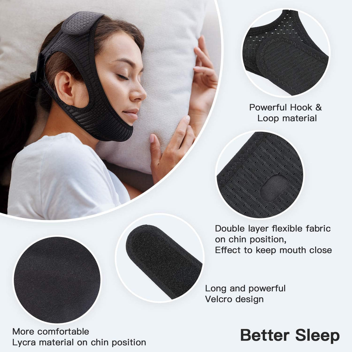 DreamQuiet anti-snurk kinband