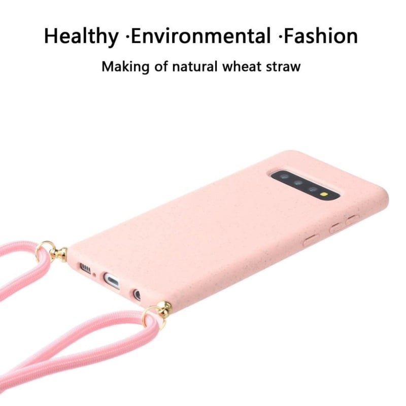 Samsung Galaxy S10 Plus Crossbody TPU Hoesje Roze