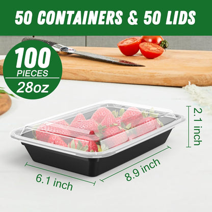 Herbruikbare maaltijd prep containers 50-pack