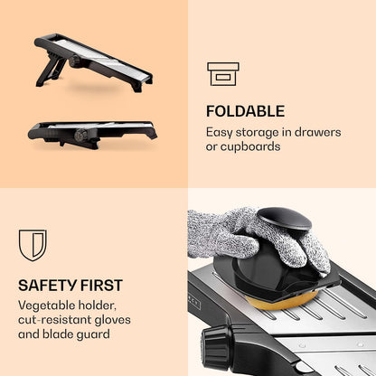 Premium mandoline groentesnijder met snijbestendige handschoenen