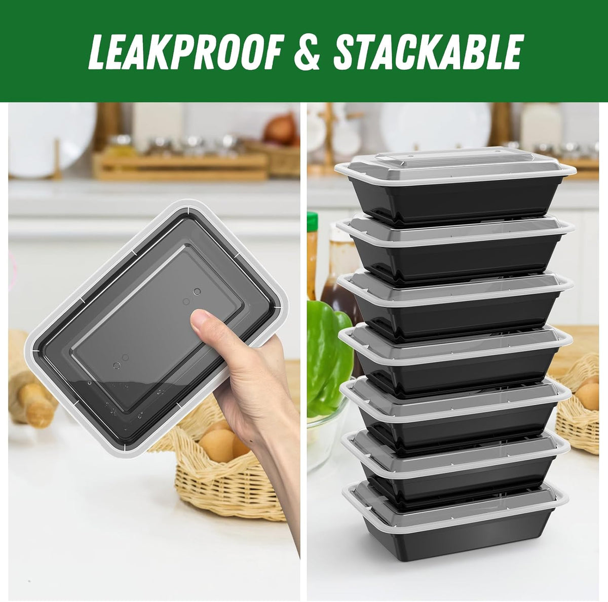 Herbruikbare maaltijd prep containers 50-pack