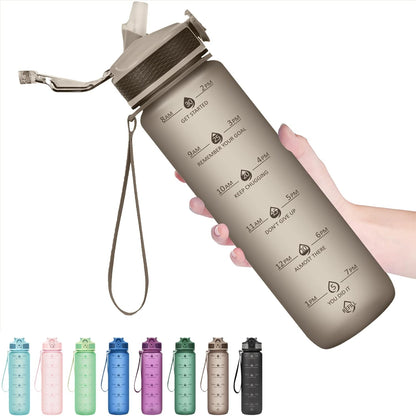 Motivatie 900ml waterfles met rietje