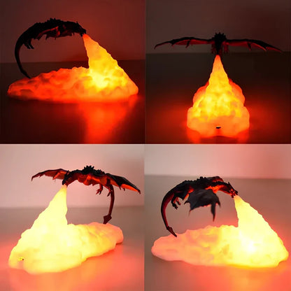 Dracarys oplaadbare 3D draaklamp