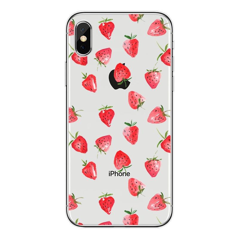 iPhone X / Xs TPU Hoesje Aardbei