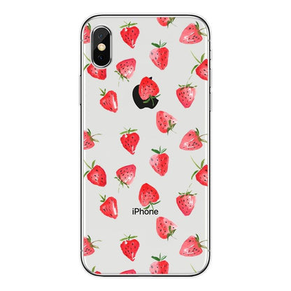 iPhone X / Xs TPU Hoesje Aardbei