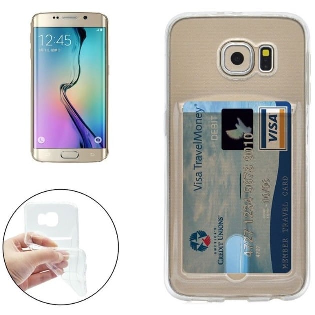Galaxy S6 Edge TPU hoesje met pasjesvakje