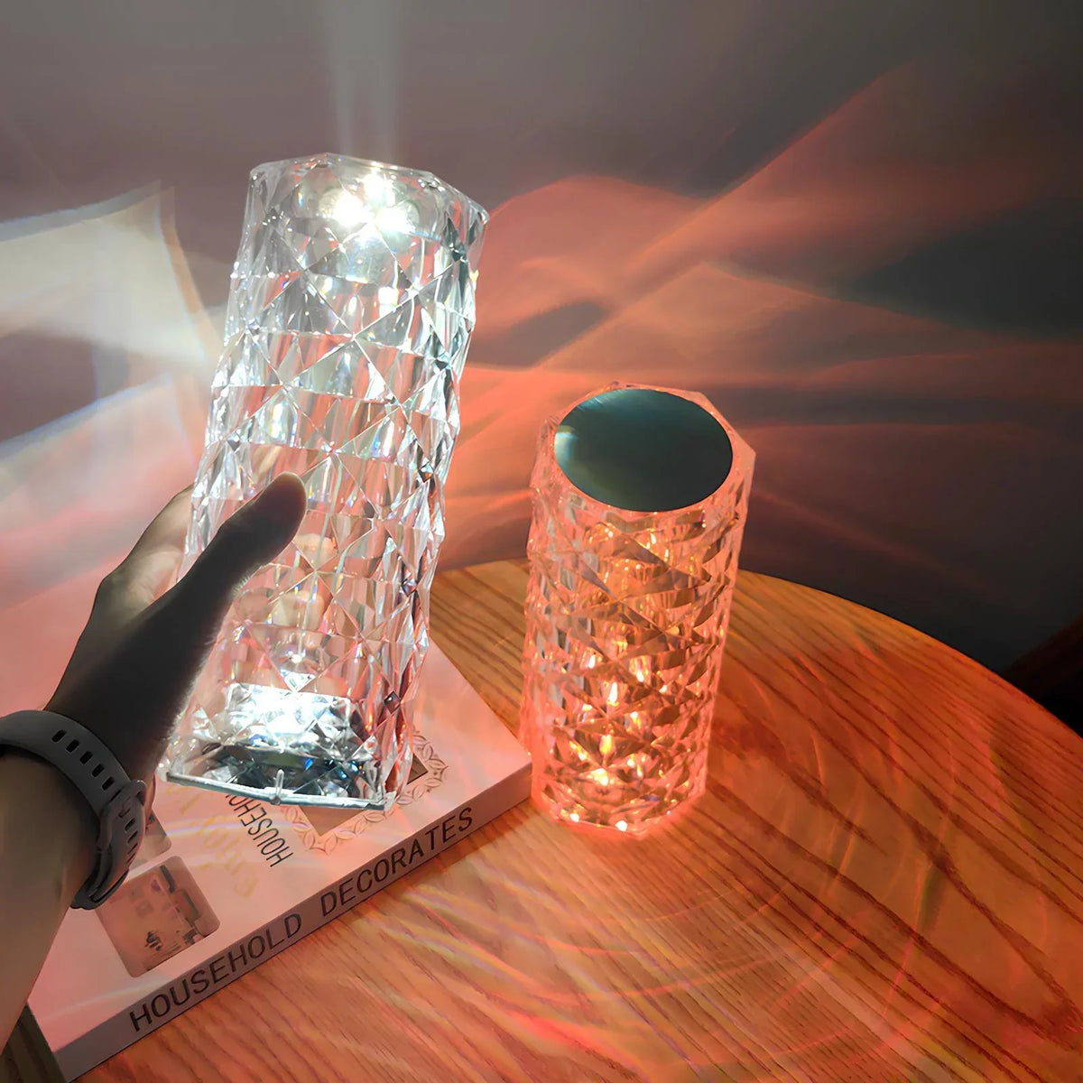 Lumio Baso Sparkling Crystal Touch tafellamp