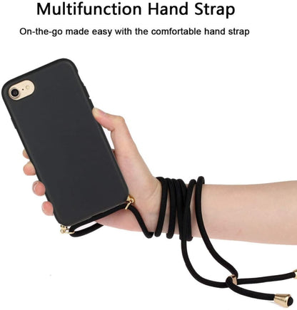 Apple iPhone 7 / 8 / SE Crossbody TPU Hoesje Zwart