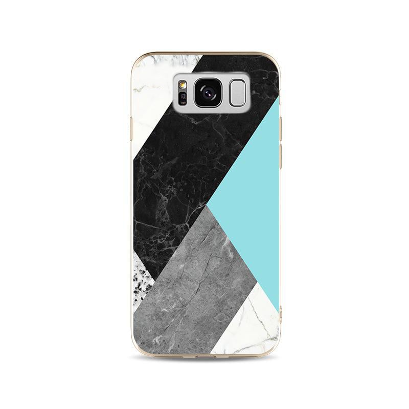 Galaxy S8 Plus geometrisch TPU hoesje marmer