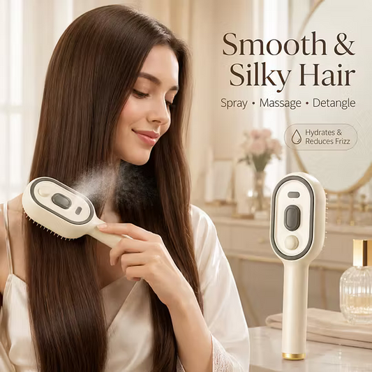 SilkHair™ elektrische massageborstel met sprayfunctie