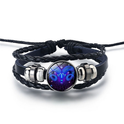 Hemels Harmonie leren sterrenbeeld armband