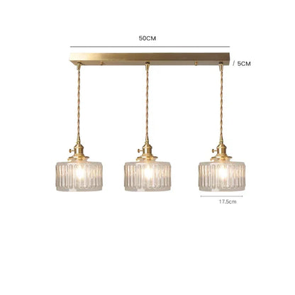 Vintage Cilindervormige Glazen Hanglamp