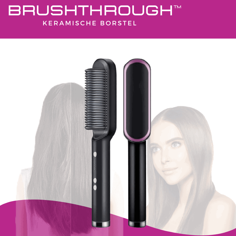 BrushThrough keramische haartang borstel