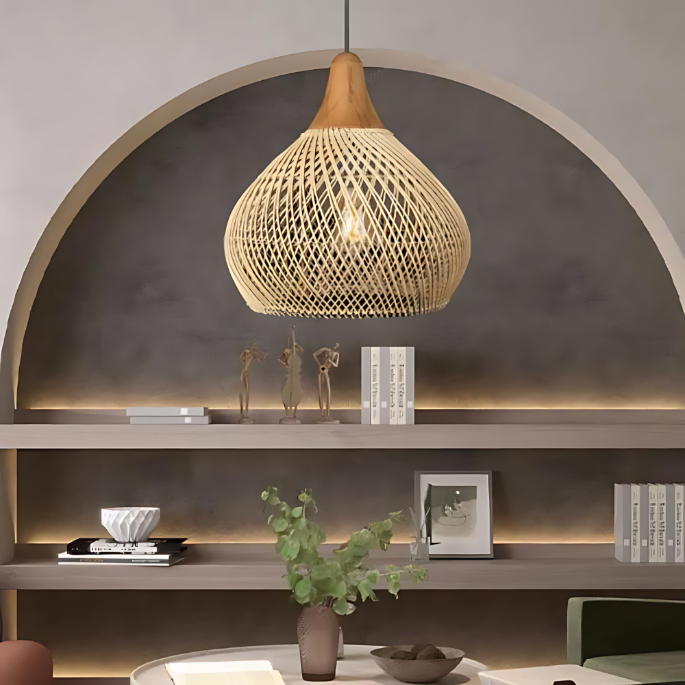 Boho rotan hanglamp sfeerverlichting