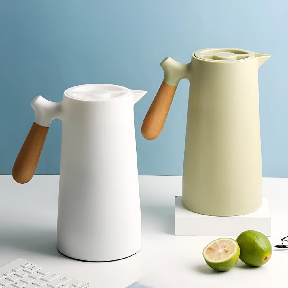 Odior geïsoleerde karaf met houten handvat