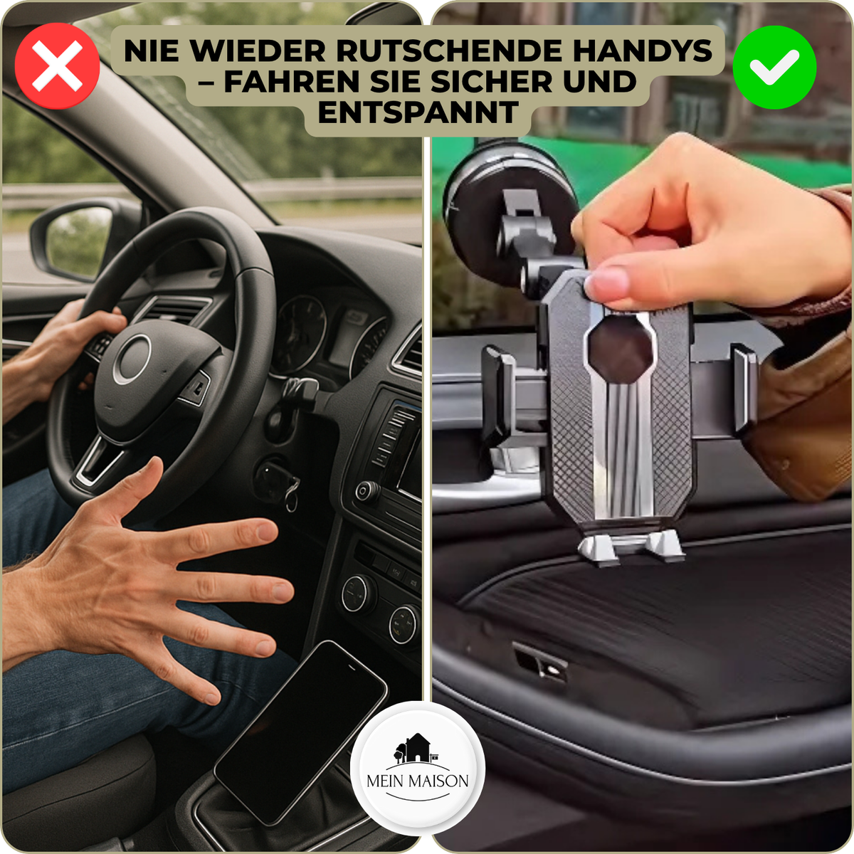 Auto telefoonhouder met zuignap