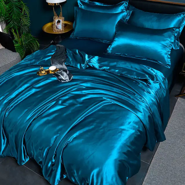 SilkSerenity luxe satijnen dekbedovertrek