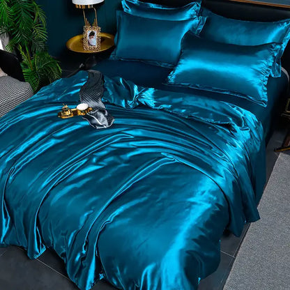 SilkSerenity luxe satijnen dekbedovertrek