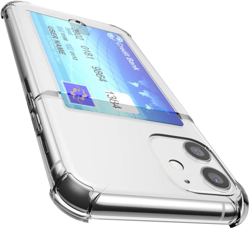 iPhone 11 transparant TPU hoesje met pasjesvak