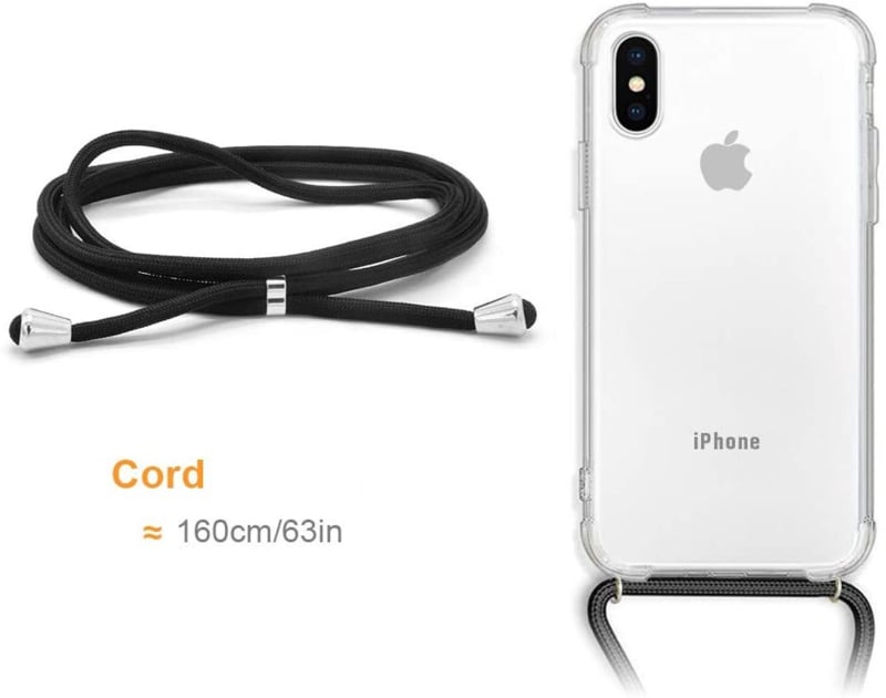 iPhone X / Xs crossbody transparant TPU hoesje