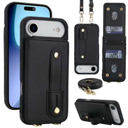 iPhone Air hoesje met pasjeshouder en draagkoord