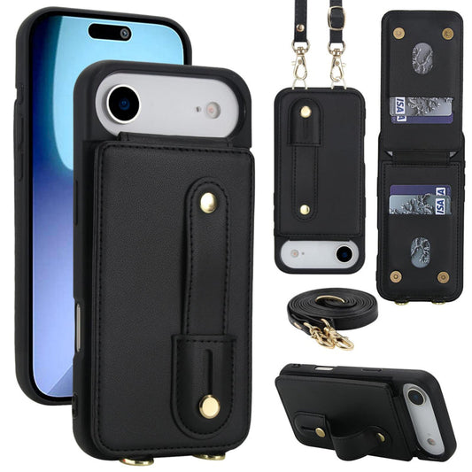 iPhone Air hoesje met pasjeshouder en draagkoord