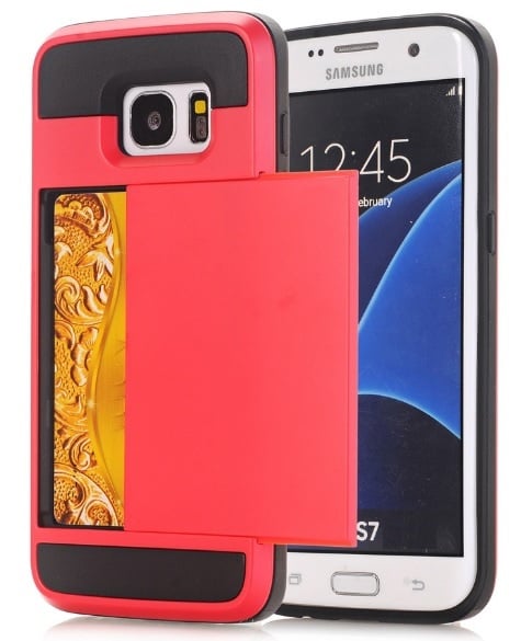 Galaxy S7 Slide Armor hoesje met pashouder