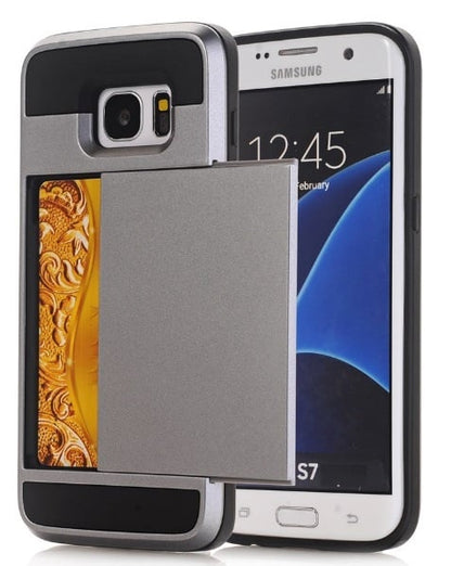Galaxy S7 Slide Armor hoesje met pashouder