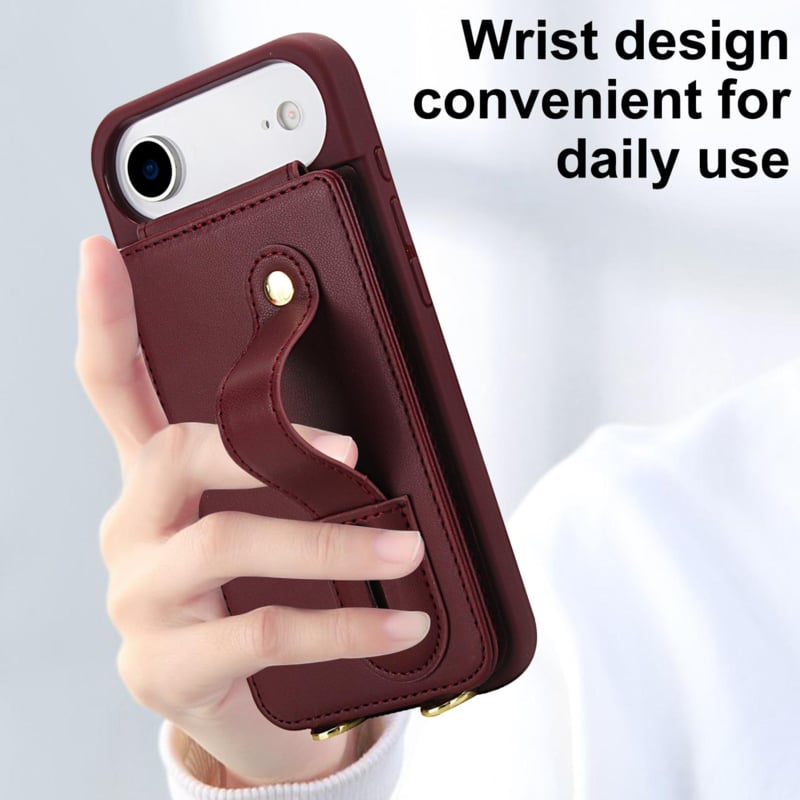 iPhone Air hoesje met pasjeshouder en draagkoord