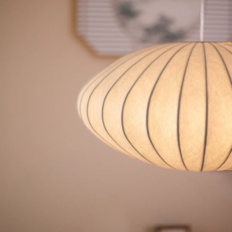 Japandi siliconen geplooide hanglamp